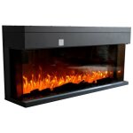 Chemin'arte - chemin�e encastrable 3d 110cm - 3 faces - 2000 w - t�l�commande