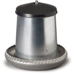 Chemin des poulaillers - mangeoire galvanis 5kg avec couvercle