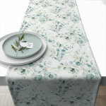Chemin de table en coton eucalyptus 40 x 150 cm