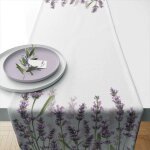 Chemin de table en coton lavande 40 x 150 cm