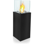 Cheminée bioéthanol 80x24. 5x20cm - cheminée carrée sur pied pour intérieur / extérieur, belles flammes, ... Cheminée bioéthanol 80x24. 5x20cm - cheminée carrée sur pied pour intérieur / extérieur, belles flammes, ...