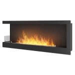 Sololed - chemine au biothanol encastrable corner 1200 left simplefire avec verre