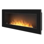 Sololed - chemin�e au bio�thanol encastrable frame 1200 simplefire avec verre noir