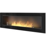 Sololed - chemin�e au bio�thanol encastrable frame 1500 simplefire avec verre noir