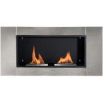 Homcom ? chemin�e bio�thanol murale 2 br�leurs 3 l ? acier inox bross� ? couvre 25 - 30 m� ? installation ...