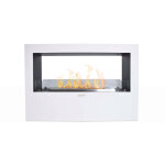 Chemin�e au bio�thanol sur pied pour int�rieur et ext�rieur giotto s blanc 100x30x70