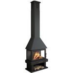 Chemin�e � bois 3 faces - bronpi huesca 10 kw