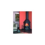 Focgrup - cheminée de coin en acier avec porte vitrée 11 kw couleur anthracite Focgrup - cheminée de coin en acier avec porte vitrée 11 kw couleur anthracite
