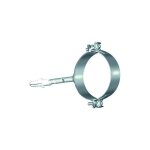 Cheminee collier mural avec col et cheville en acier inoxydable poli dn 80 conduit de cheminee, tuyau ...