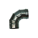 Cheminee coude reglable 0 - 90 conduit de fumee dn 80 tuyau en acier inoxydable 316