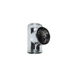 Chemine double paroi isol air dn 080 / 100 raccord t 90 tuyau en acier inoxydable 316 