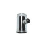 Chemine double paroi isol air dn 100 / 120 raccord t 90 rduit 80 paroi simple tuyau en acier inoxydable ...