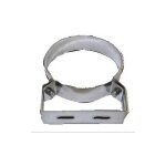 Cheminee double paroi isole bande murale inox dn 300 / 350