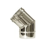 Mbm ? coudes � 45� pour conduits chemin�e double paroi inox 316 dn 150 / 200 ? �paisseur 0, 5 mm ? r�sistance ...