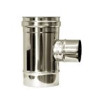 Mbm ? raccord t 90 r�duit 80 inox dn 130 / 180 ? conduit de chemin�e double paroi isol� ? r�sistance ...