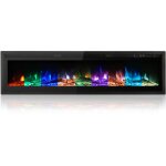 Cheminée électrique de 60 pouces, insert 900w / 1800w, options de montage mural ou sur pied, panneau ... Cheminée électrique de 60 pouces, insert 900w / 1800w, options de montage mural ou sur pied, panneau ...