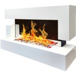 Chemin'arte ? chemin�e �lectrique 2000w blanche ? surface de chauffe jusqu?� 30 m� ? t�l�commande avec ...