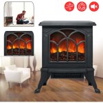 Chemin�e �lectrique avec effet flamme chauffage �lectrique � led silencieux radiateur 750w / 1500w - ...