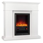 Cheminee electrique effet flamme, chemine electrique decorative chauffante de 1000w / 2000w, minuterie, ...