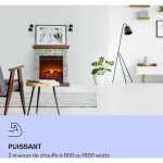 Cheminee electrique effet flamme, cheminée electrique decorative chauffante de 1800w, télécommande et ... Cheminee electrique effet flamme, cheminée electrique decorative chauffante de 1800w, télécommande et ...