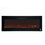Chemine lectrique murale encastrable 2000w kekai oregon 127x16x48 cm noir avec simulation de feu tlcommand ...