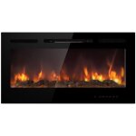 Divina fire - chemin�e �lectrique chemin�e murale encastrable chicago l101, 6 x p14 x h54, 6
