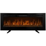 Cheminée electrique noire led 127cm feu eclairé silencieux chauffage 15 - 35°c 12 couleurs de flammes ... Cheminée electrique noire led 127cm feu eclairé silencieux chauffage 15 - 35°c 12 couleurs de flammes ...
