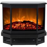 Chemine lectrique pole etna - l55. 8 x p22. 5 x h51. 6 cm - noire