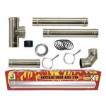 Cheminee inox kit condotti di fumo stufa a pellet dn 80 tubo in acciaio 316 no nero 600 ce made in italy ...