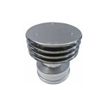 Cheminee double paroi isole terminal chapeau lamellaire inox dn 180 / 230