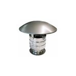 Cheminee double paroi isole terminal chapeau chinois coupe - vent inox dn 300 / 350