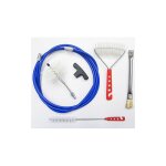 Mbm ? kit de ramonage professionnel 3 m ? tuyaux pour po�le � pellets dn 80 ? brosse articul�e 80mm pour ...