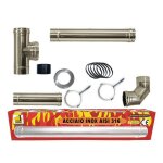 Cheminee kit cheminee tuyaux poele a granules o 80. canal de fumee en acier inoxydable aisi 316l ce made ...