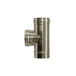 Cheminee raccord t 90 femelle conduit d?evacuation dn 120 tuyau en acier inoxydable 316 Cheminee raccord t 90 femelle conduit d?evacuation dn 120 tuyau en acier inoxydable 316