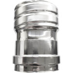 Mbm ? raccord femelle flexible / rigide dn 110 pour conduit de fum�e ? acier inoxydable ? r�sistant � ...