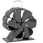 Chemin�e, ventilateur thermique � 6 lames pour br�leur � b�ches, ventilateur � �nergie cin�tique thermique ...