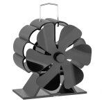 Chemin�e, ventilateur thermique � 6 lames pour br�leur � b�ches, ventilateur � �nergie cin�tique thermique ...