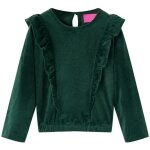 Chemisier  volants pour enfants vert fonc 140