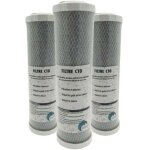 Chendyy - lot de 3 cartouches charbon actif + sdiment 5 microns pour porte filtre 10 pouces