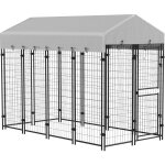 Chenil extérieur chien - cage chien - enclos chien - toile toit imperméable anti - uv, 2 portes verrouillables ... Chenil extérieur chien - cage chien - enclos chien - toile toit imperméable anti - uv, 2 portes verrouillables ...