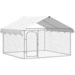 Maison chic - chenil d'ext�rieur avec toit enclos parc cage pour chiens 200x200x150 cm 78682