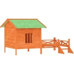 Chenil marron 159x120x88, 5 cm bois de pin solide vidaxl
