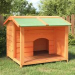 Chenil marron 96x87x80, 5 cm bois de pin solide