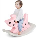 Cheval � bascule en plastique, chien � bascule avec grande paissieur, jouet � bascule bebe avec musique ...