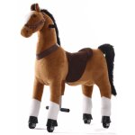 Cheval d?�quitation � roues - petit - 3 � 6 ans - jouet � bascule - brun