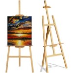 Lucn - chevalet en bois, chevalet d'artiste, chevalet de dessin, chevalet portable pour la peinture, ...