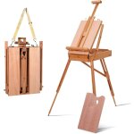 Chevalet bois pliable 180cm avec sangle de transport, chevalet de table avec palette, r�glable en hauteur, ...