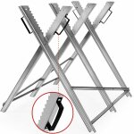 Deuba - chevalet de sciage en acier galvanisé - avec dents - max. 150kg - pliable Deuba - chevalet de sciage en acier galvanisé - avec dents - max. 150kg - pliable