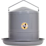 Abreuvoir en m�tal gris, 10 l