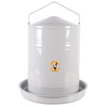 Abreuvoir en métal gris, 20 l Abreuvoir en métal gris, 20 l